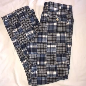 Orvis Madra blue plaid lined golf pants men 34x33
